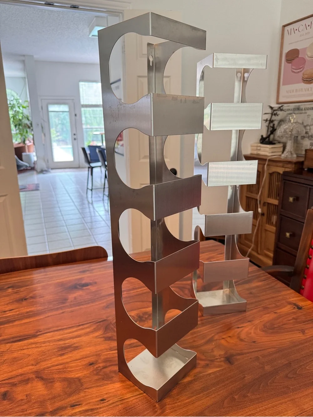 MCM Stainless Steel Wine Rack Wall Mounted, Wine Bottle Holder for 5 Bottles